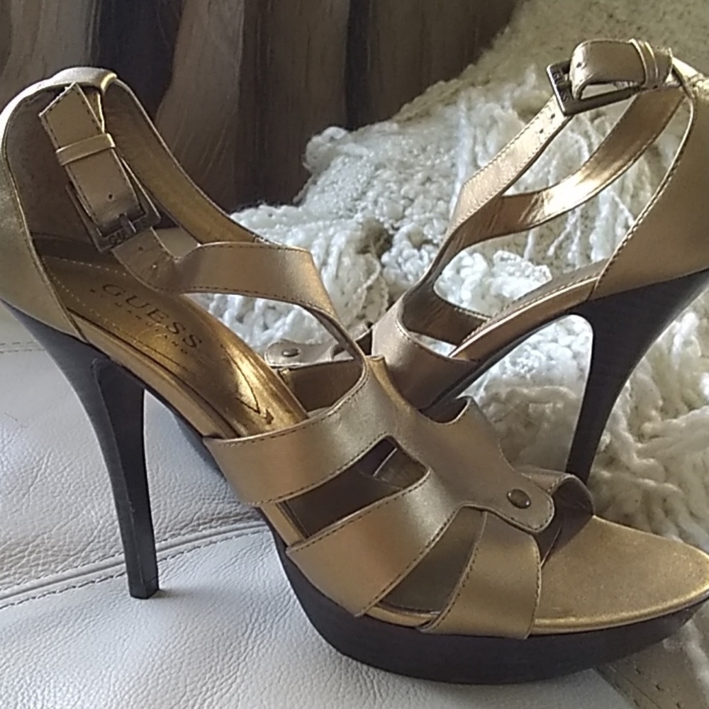 Guess Gold Stillettos